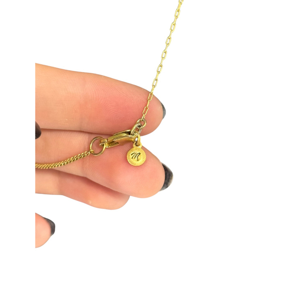 Madewell Gold Multicolor Beaded Chain Necklace - Picture 4 of 5